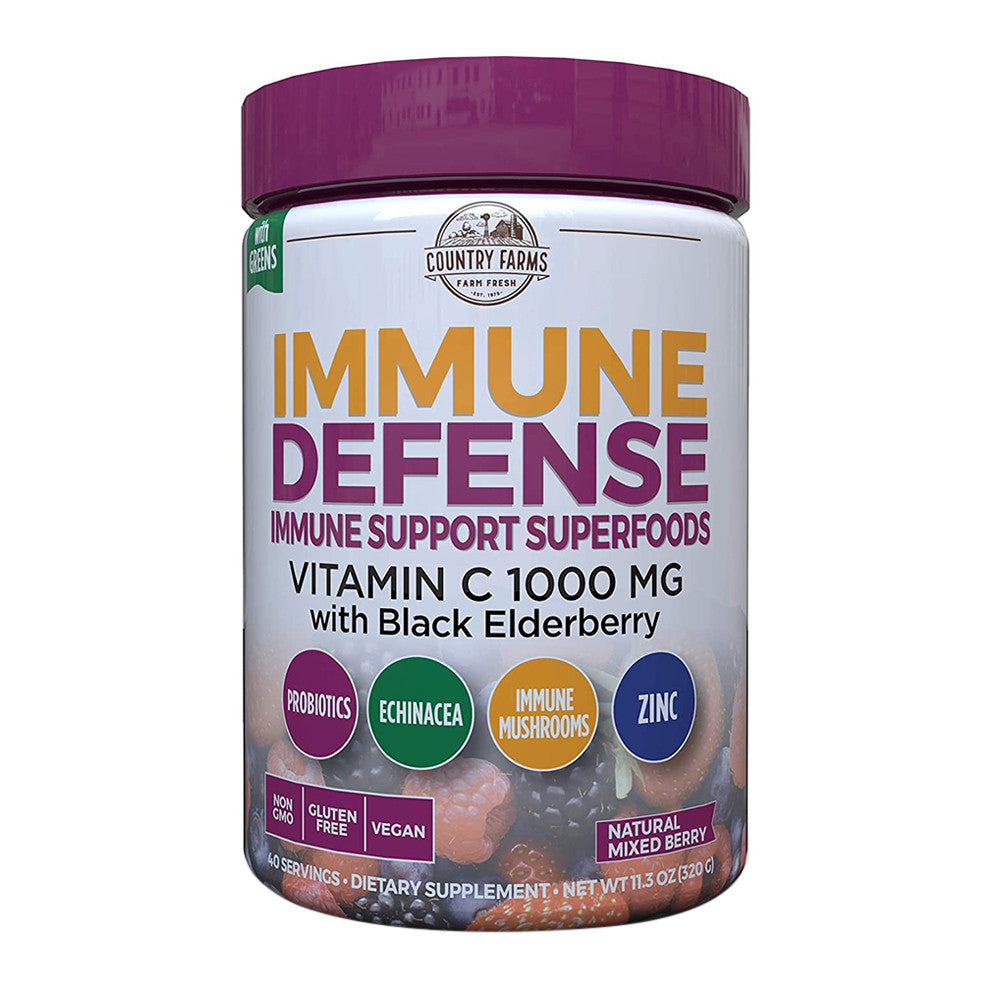 Country Farms Immune Defense Vitamin C 1000 mg, Black Eldercerry, 11.3 Oz
